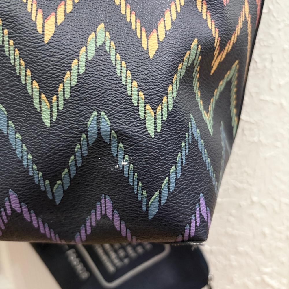 Coach Rainbow Chevron Tote Bag - Picture 4 of 16